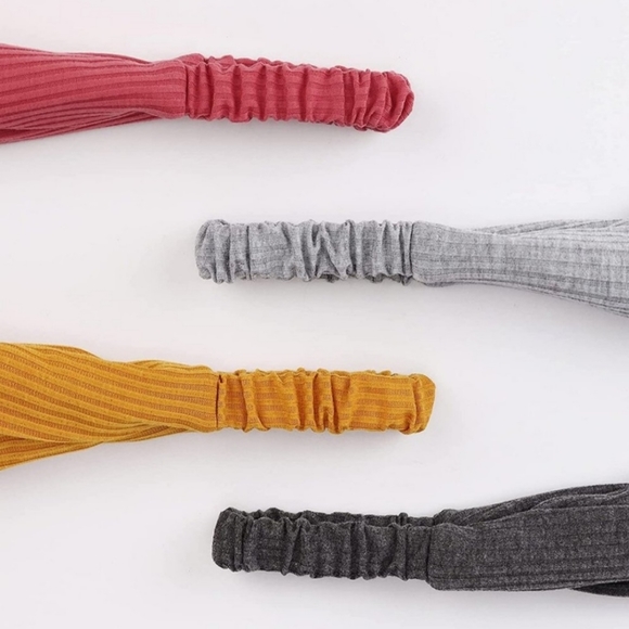 Ribbed Jersey Twist Headwrap - Mustard - Picture 4 of 9